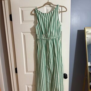 Universal Thread Green and Cream Striped Dress